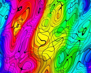 Preview wallpaper patterns, lines, wavy, colorful, bright