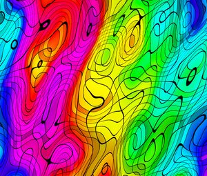 Preview wallpaper patterns, lines, wavy, colorful, bright