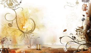 Preview wallpaper patterns, nature, style, fall, painting, imagination