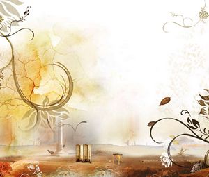 Preview wallpaper patterns, nature, style, fall, painting, imagination