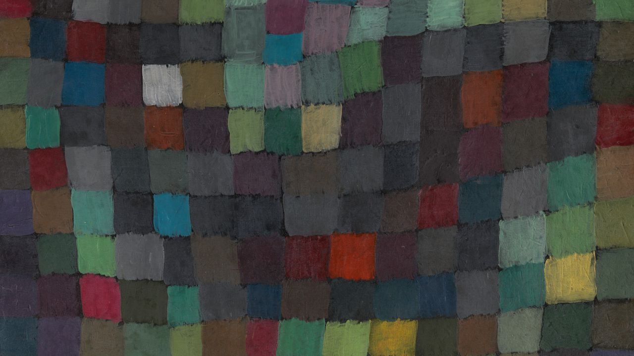 Wallpaper paul klee, ancient sound, oil, cardboard, abstraction