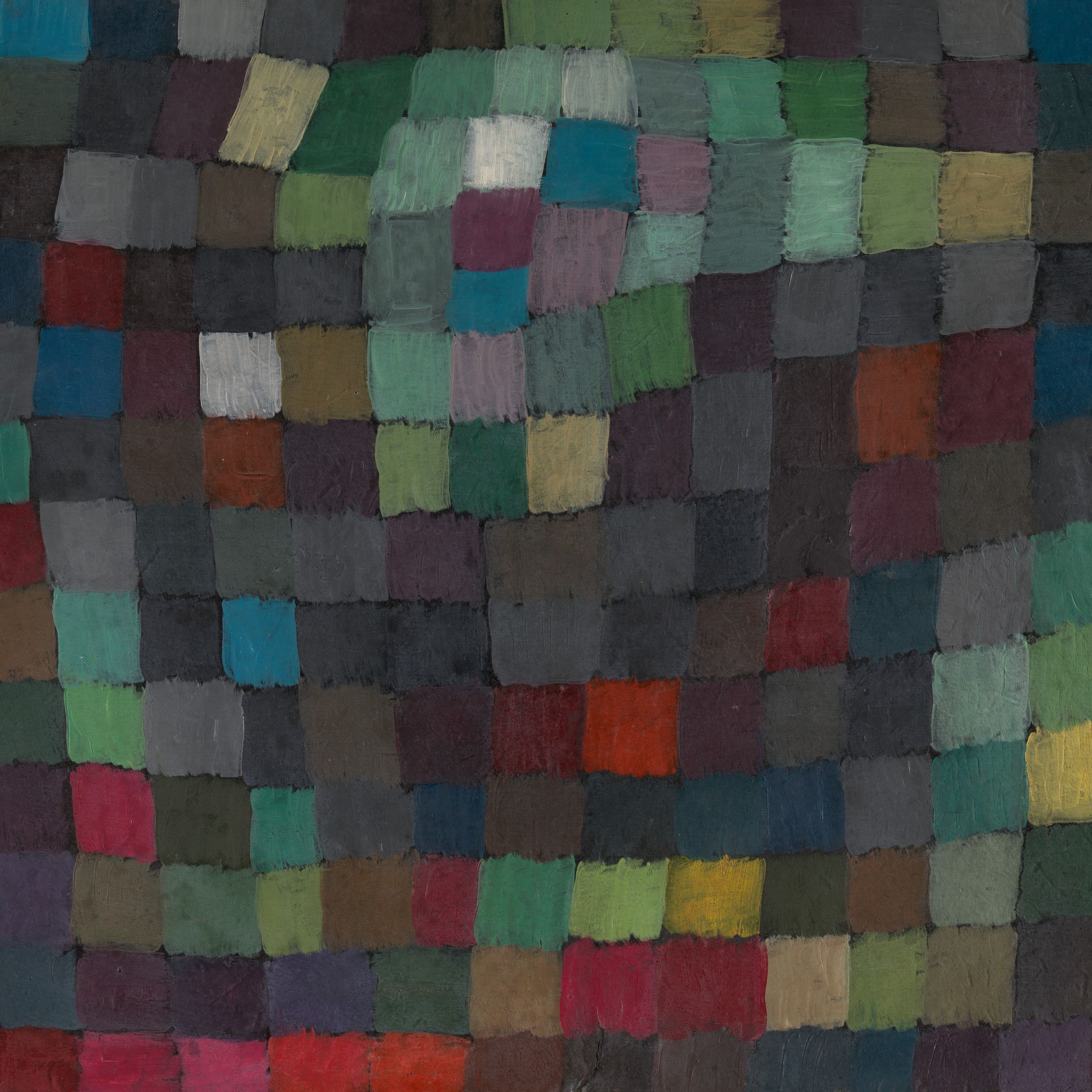 Download wallpaper 2780x2780 paul klee, ancient sound, oil, cardboard