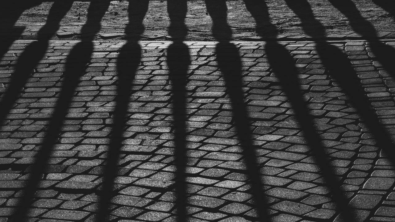 Wallpaper paving stone, surface, shadow, texture, black and white