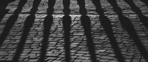 Preview wallpaper paving stone, surface, shadow, texture, black and white