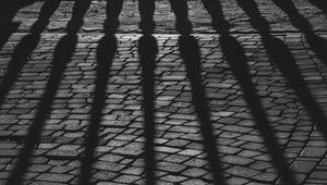 Preview wallpaper paving stone, surface, shadow, texture, black and white