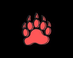 Preview wallpaper paw, footprint, animal, art, vector