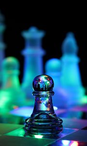 Preview wallpaper pawn, chess, transparent, blur