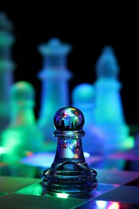 Preview wallpaper pawn, chess, transparent, blur