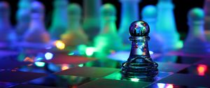 Preview wallpaper pawn, chess, transparent, blur