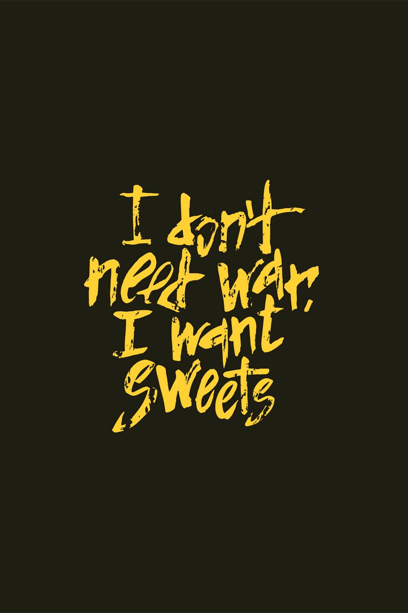 800x1200 Wallpaper peace, candy, inscription, humor, quote
