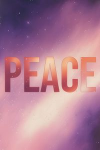 Preview wallpaper peace, inscription, text, stars