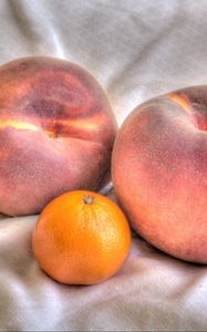 Preview wallpaper peach, tangerine, fruit
