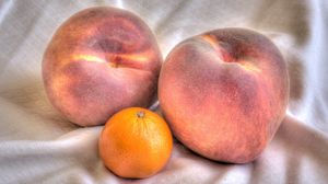 Preview wallpaper peach, tangerine, fruit