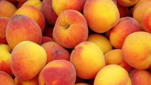 Preview wallpaper peaches, background, fruit, ripe