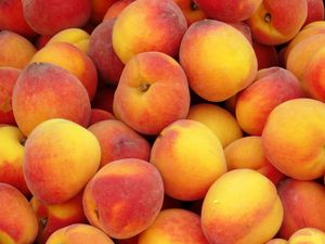 Preview wallpaper peaches, background, fruit, ripe