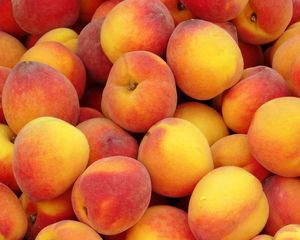 Preview wallpaper peaches, background, fruit, ripe