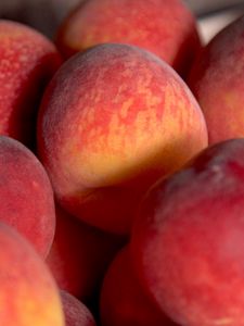 Preview wallpaper peaches, fruits, macro