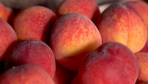 Preview wallpaper peaches, fruits, macro