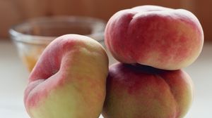 Preview wallpaper peaches, shape, fruits