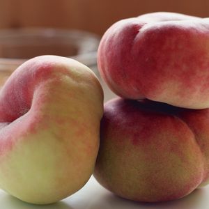 Preview wallpaper peaches, shape, fruits