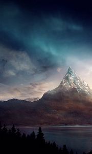 Preview wallpaper peak, mountain, fantasy, art