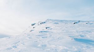Preview wallpaper peak, mountain, snow, winter, white, nature