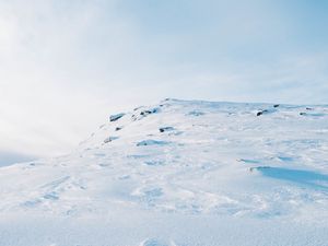 Preview wallpaper peak, mountain, snow, winter, white, nature