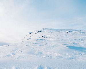 Preview wallpaper peak, mountain, snow, winter, white, nature