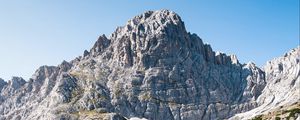 Preview wallpaper peak, mountains, rocks, lake