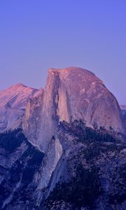 Preview wallpaper peak, rock, california, twilight, mountain