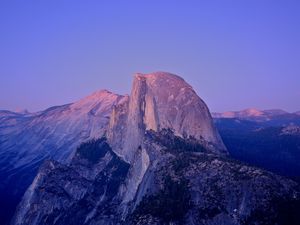 Preview wallpaper peak, rock, california, twilight, mountain