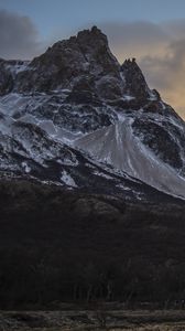 Preview wallpaper peak, rock, mountains, sky, trees