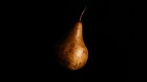 Preview wallpaper pear, fruit, black