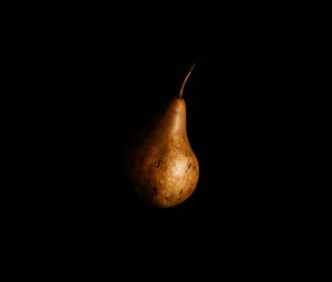 Preview wallpaper pear, fruit, black