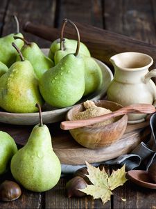 Preview wallpaper pears, chestnuts, honey, sugar
