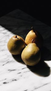 Preview wallpaper pears, fruit, ripe, shadow