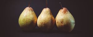 Preview wallpaper pears, fruits, ripe, dark