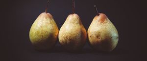 Preview wallpaper pears, fruits, ripe, dark