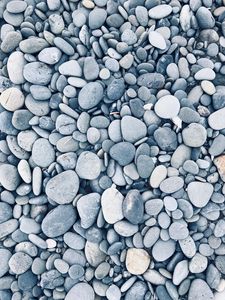 Preview wallpaper pebble, stones, marine, surface, shape, gray