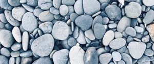 Preview wallpaper pebble, stones, marine, surface, shape, gray