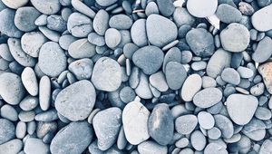 Preview wallpaper pebble, stones, marine, surface, shape, gray