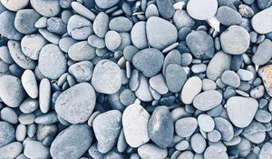 Preview wallpaper pebble, stones, marine, surface, shape, gray