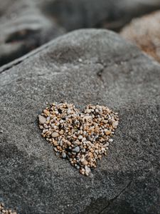 Preview wallpaper pebbles, heart, love, stone