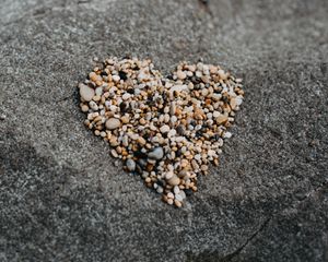 Preview wallpaper pebbles, heart, love, stone