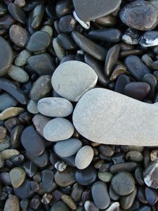 Preview wallpaper pebbles, stones, foot