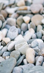 Preview wallpaper pebbles, stones, gray, macro, beach