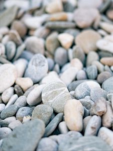 Preview wallpaper pebbles, stones, gray, macro, beach