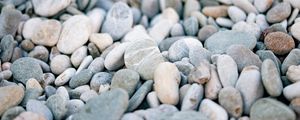 Preview wallpaper pebbles, stones, gray, macro, beach