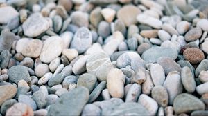 Preview wallpaper pebbles, stones, gray, macro, beach
