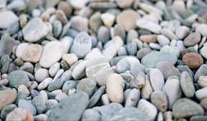 Preview wallpaper pebbles, stones, gray, macro, beach